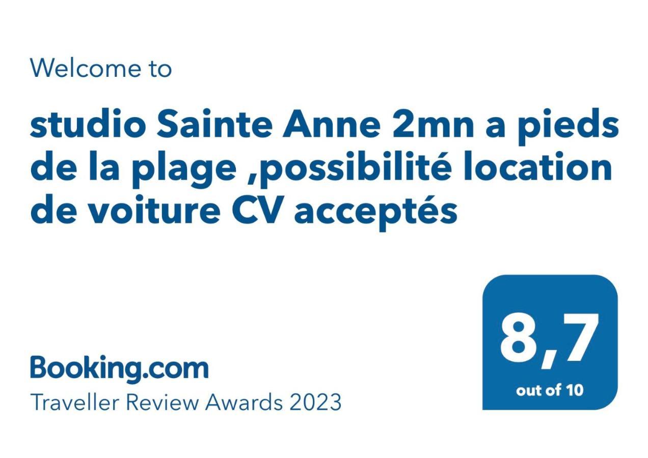 Studio Sainte Anne 2Mn A Pieds De La Plage ,Possibilite Location De Voiture المظهر الخارجي الصورة